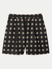 Jigsaw Black Japanese Check Linen Shorts - Image 6 of 6