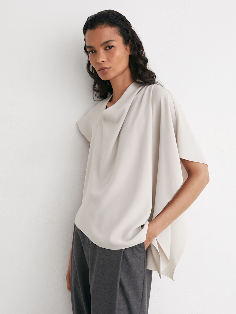 Асимметричный топ с драпировкой на рукавах Reiss Jade - Изображение 1 8