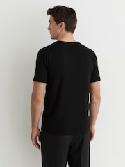 Reiss White/Navy/Black Bless 3 Pack Cotton Crew-Neck Tailored-Fit T-Shirts 3-Pack - Image 4 of 6