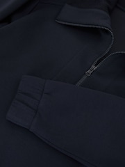 Reiss Navy Laney Premium Interlock Half-Zip Sweatshirt - Image 6 of 6