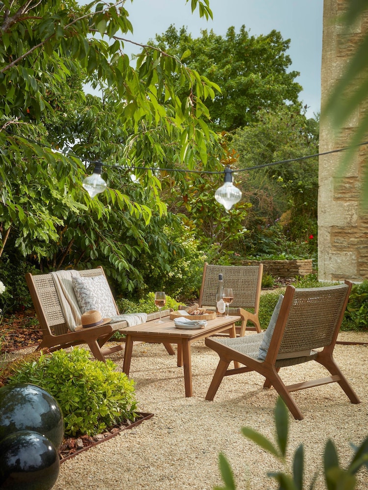 Cox & Cox Brown Augusta Garden Lounge Set - Image 1 of 6