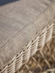 Cox & Cox Brown Two Open Weave Garden Dining Chair - Image 4 of 4