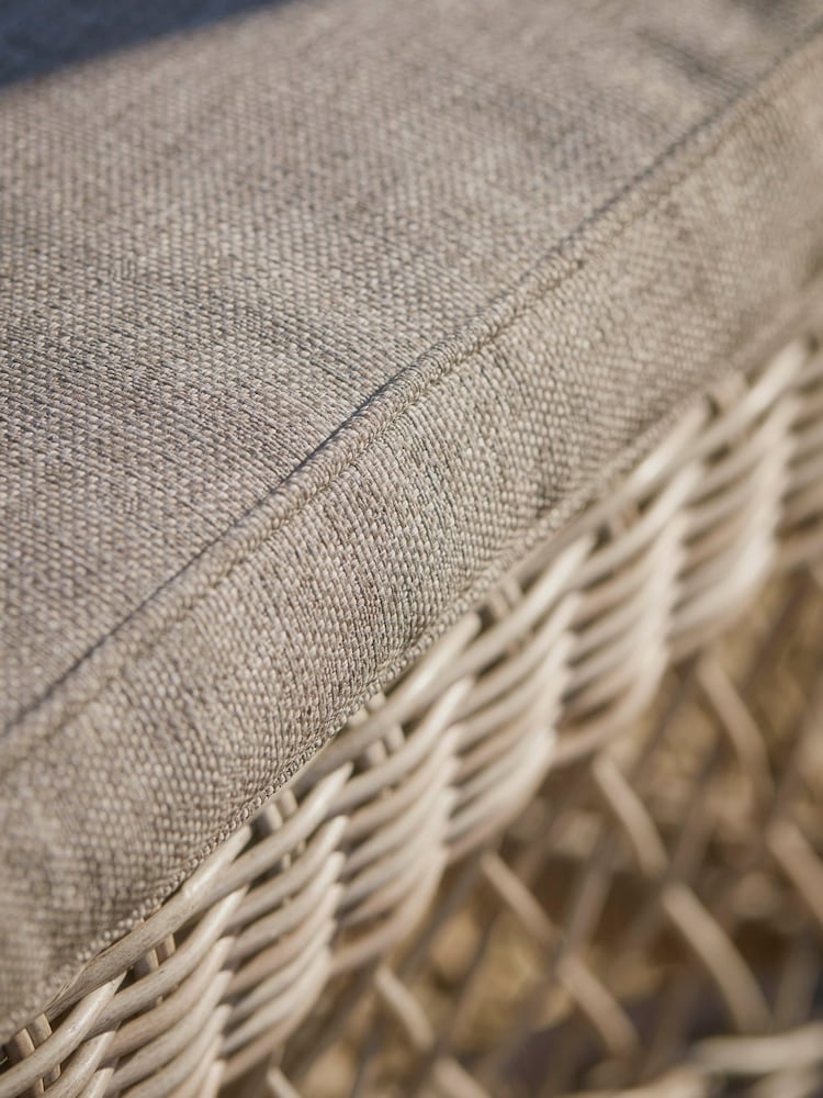 Cox & Cox Brown Two Open Weave Garden Dining Chair - Image 4 of 4