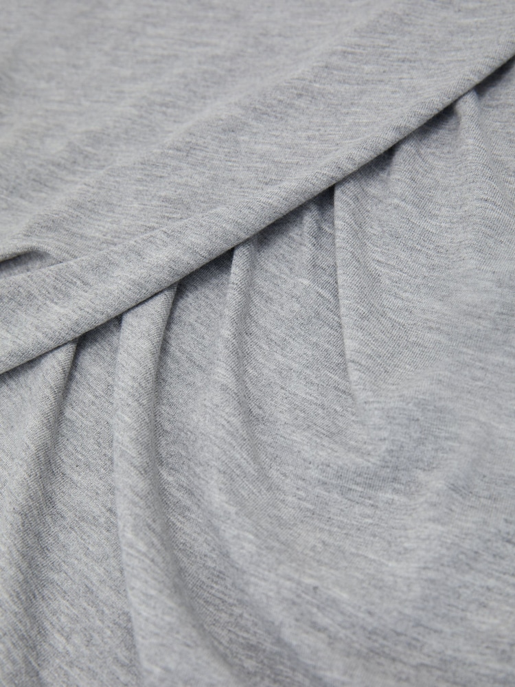 Reiss Grey Marl Wanda Ruched High-Neck Top - Image 6 of 6 Reiss Grey Marl Wanda Ruched High-Neck Top - Image 6 of 6