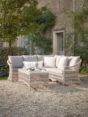 Cox & Cox Grey Campania Garden Corner Set - Image 1 of 6