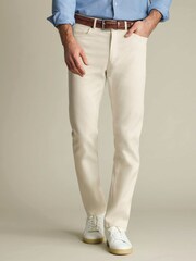 Charles Tyrwhitt Natural Slim Fit 5 Pocket Jeans - Image 1 of 5