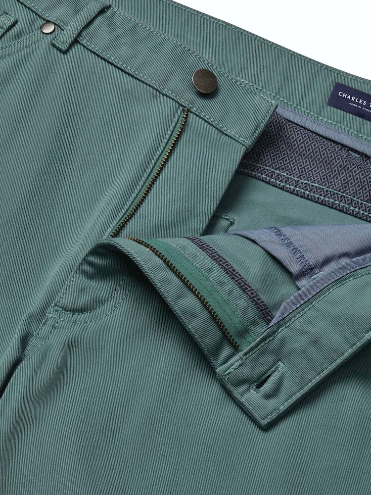 Charles Tyrwhitt Green Slim Fit 5 Pocket Jeans - Image 6 of 6 Charles Tyrwhitt Green Slim Fit 5 Pocket Jeans - Image 6 of 6