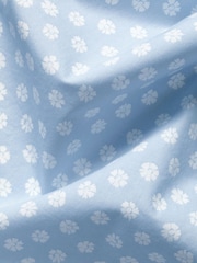 Charles Tyrwhitt Blue Shorts Sleeve Printed Stretch Washed Poplin Shirt - Image 4 of 4