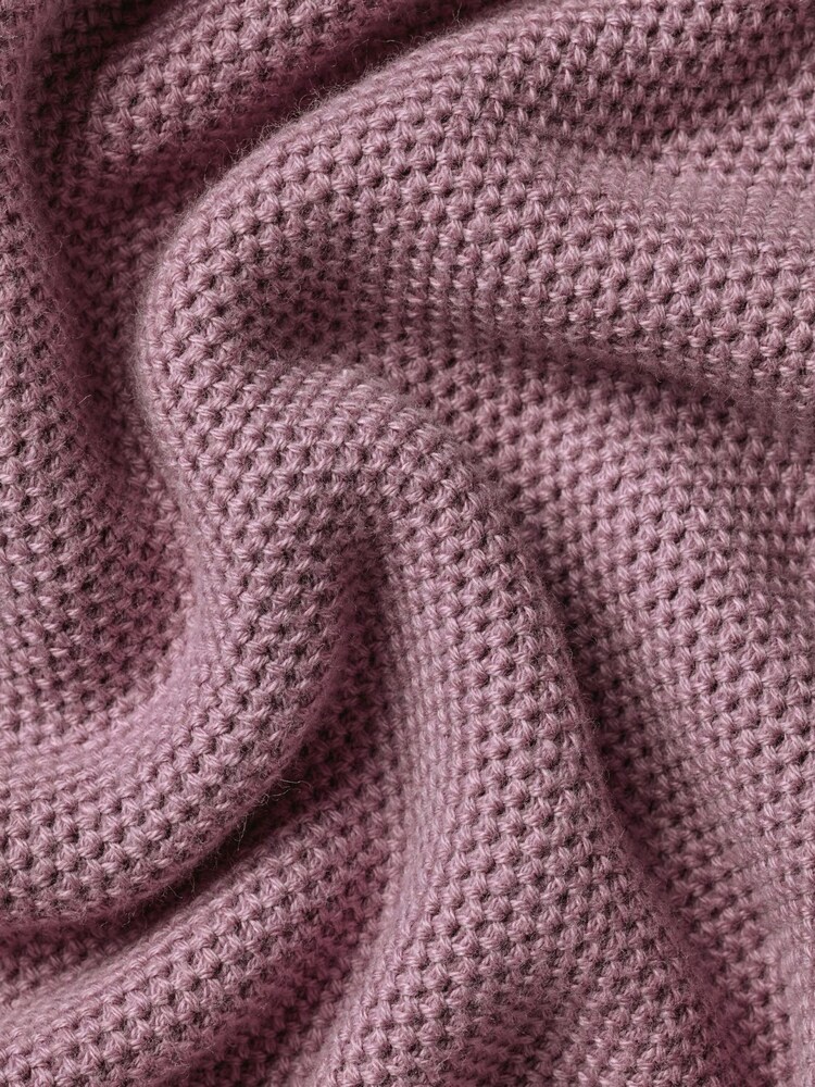 Charles Tyrwhitt Pink Honeycomb Cotton Zip Neck Jumper - Image 7 of 7