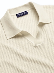 Charles Tyrwhitt Natural Cotton Trophy Neck Knit Polo Shirt - Image 5 of 6