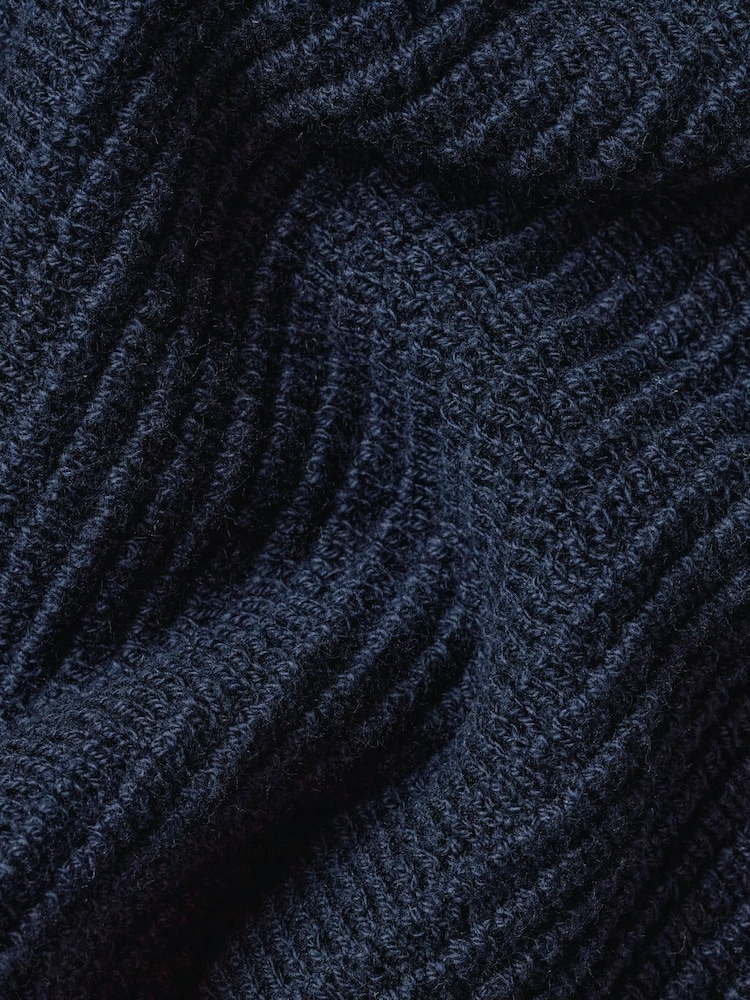 藍色 - Charles Tyrwhitt Cotton Trophy Neck Knit Polo Shirt - 圖片 6/6