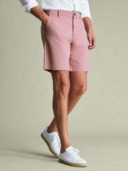 Charles Tyrwhitt Pink Cotton Stretch Shorts - Image 1 of 6