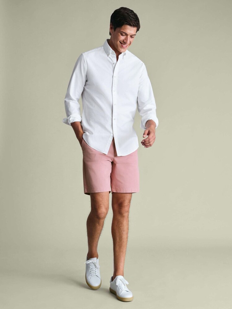 Charles Tyrwhitt Pink Cotton Stretch Shorts - Image 2 of 6