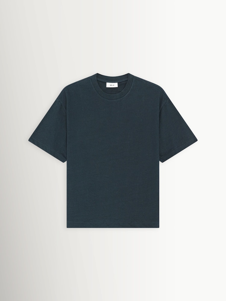 NN.07 Blue David Boxy Fit T-Shirt - Image 1 of 1