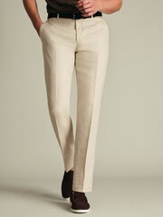 Charles Tyrwhitt Natural Linen Suit Trousers - Image 4 of 10