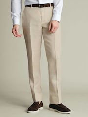 Charles Tyrwhitt Natural Linen Suit Trousers - Image 8 of 10