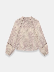 Mint Velvet Cream Feather Print Blouse - Image 7 of 7