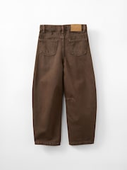 Marrón - Vaqueros denim pernera tipo barril unisex de Cotton On - Imagen 3 de 4