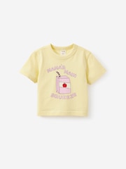 Cotton On Yellow Bobbi Short Sleeve Dadas Tiny Tomato Graphic T-Shirt - Image 1 of 2