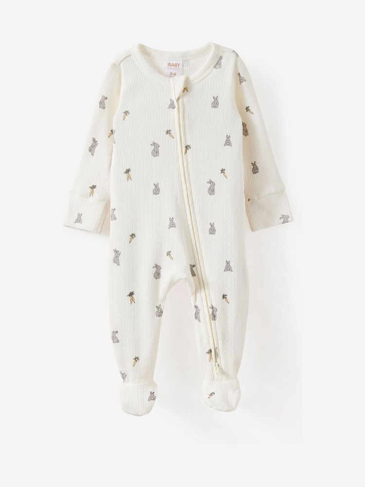 Cotton On Purple Pointelle Zip Sleepsuit 2 Pack - Image 3 of 3