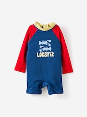 Cotton On Dark Blue Cameron Long Sleeve Swimsuit - Image 1 of 3