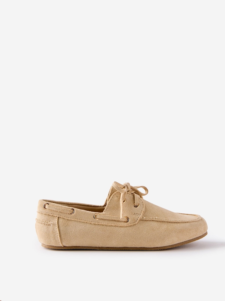 Cotton On Cream Kids Boat Shoes - Image 1 of 4