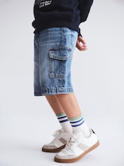 Cotton On Blue Super Baggy Denim Shorts - Image 2 of 5