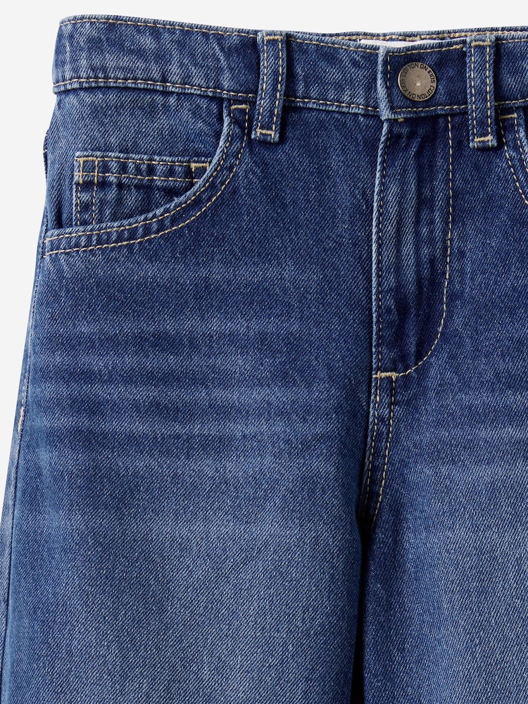 Cotton On Blue Unisex Barrel Leg Denim Jeans - Image 3 of 3 Cotton On Blue Unisex Barrel Leg Denim Jeans - Image 3 of 3