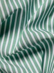 Charles Tyrwhitt Green Stripe Stretch Washed Poplin Shirt - Image 6 of 6