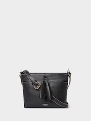Osprey London Black The Classic Savanna Leather Crossbody Bag - Image 1 of 5