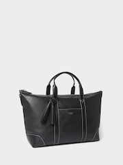 Osprey London Black The Classic Savanna Leather Weekender Bag - Image 2 of 6