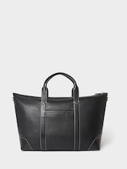 Osprey London Black The Classic Savanna Leather Weekender Bag - Image 3 of 6