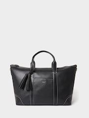 Osprey London Black The Classic Savanna Leather Weekender Bag - Image 5 of 6