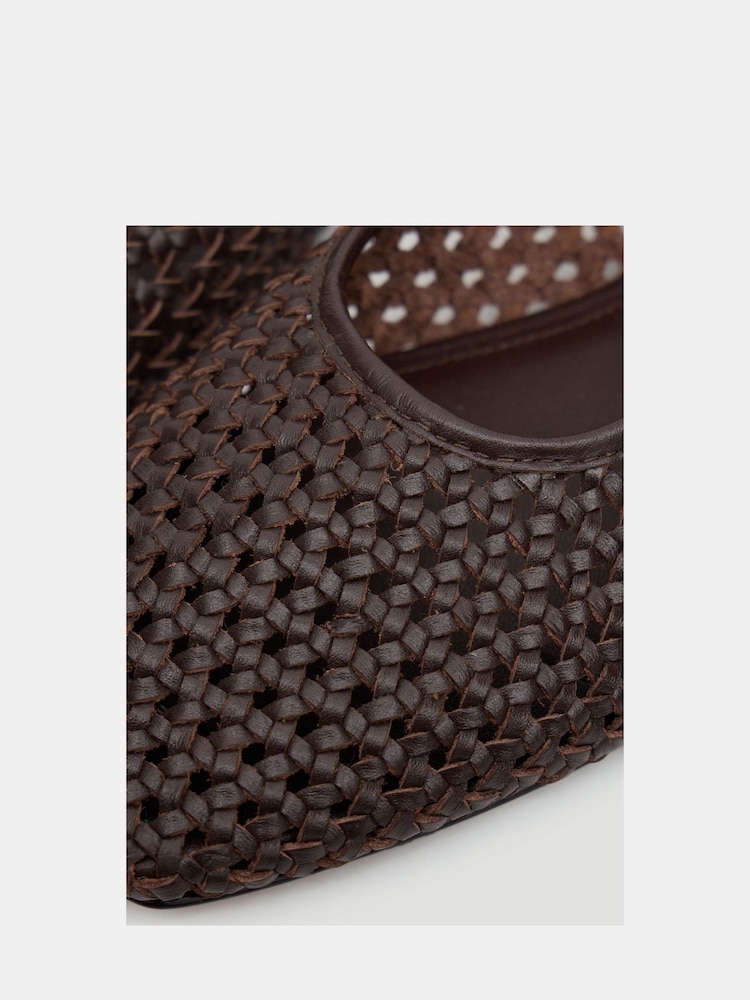 Hush Lumen Leather Weave Ballet Flats - תמונה 6 מתוך 6