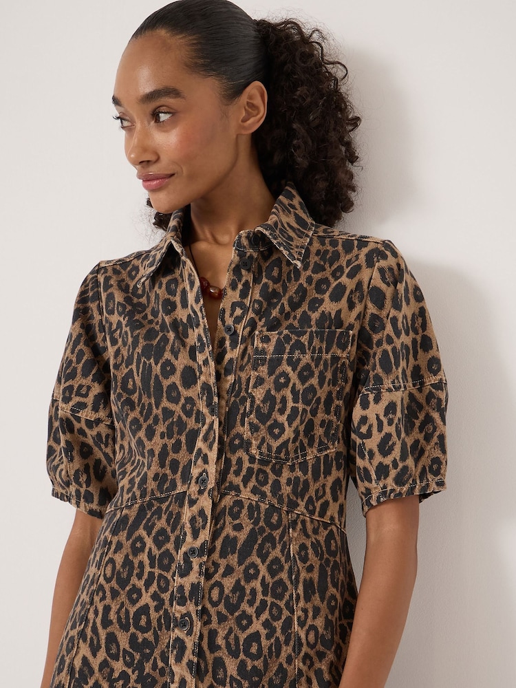 barrel sleeve denim dress Womens Hush Animal Lark US 6 Denim shirt dress Halter Backless Beach Bridesmaid darting quality cotton and elastane Size:3X 20-24