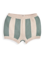 Mamas & Papas Stripe Knitted Short Sleeve Top And Shorts Set - Bild 4 von 4
