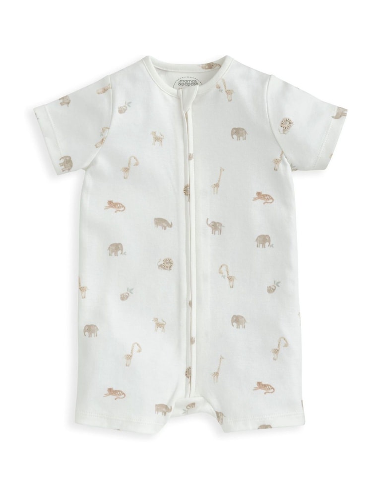 Mamas & Papas Safari All Over Print Shortie Romper - Bild 3 von 3