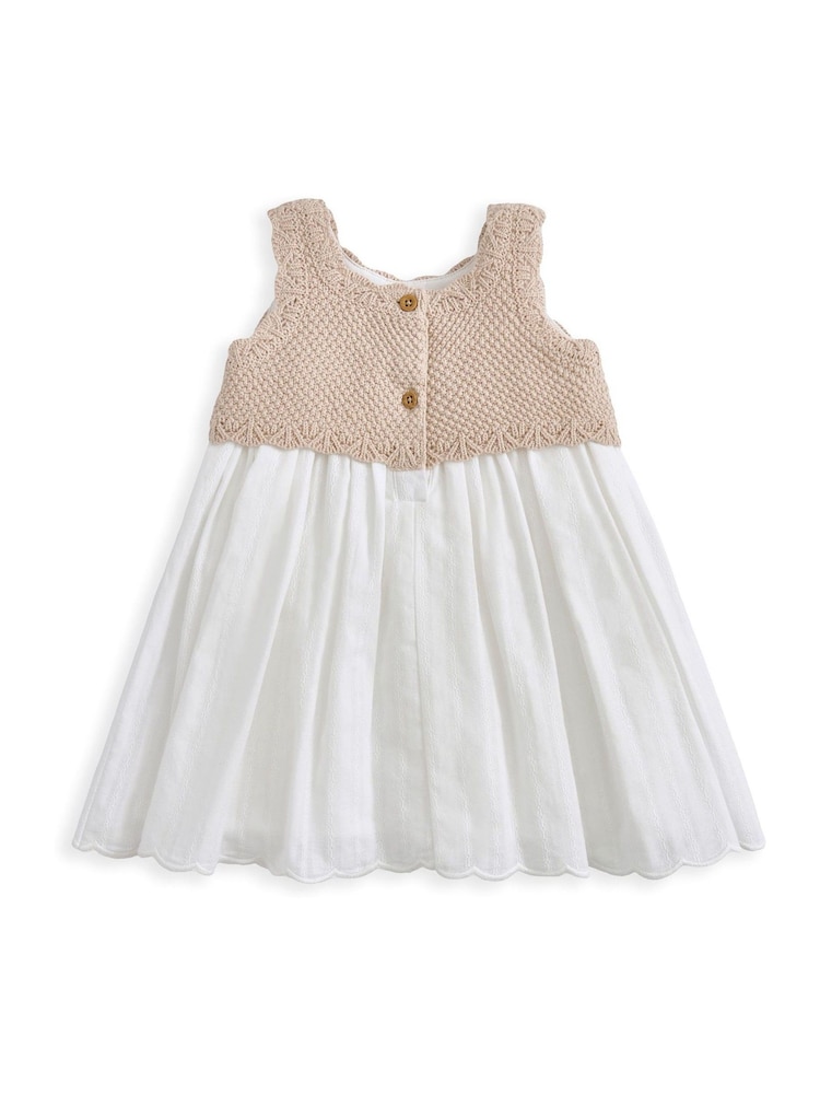 Mamas & Papas Crochet Woven Mix Dress - Bild 2 von 2