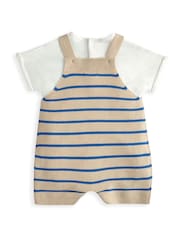 Mamas & Papas Blue Lobster Knitted Dungarees & T-Shirt Set - Image 2 of 4