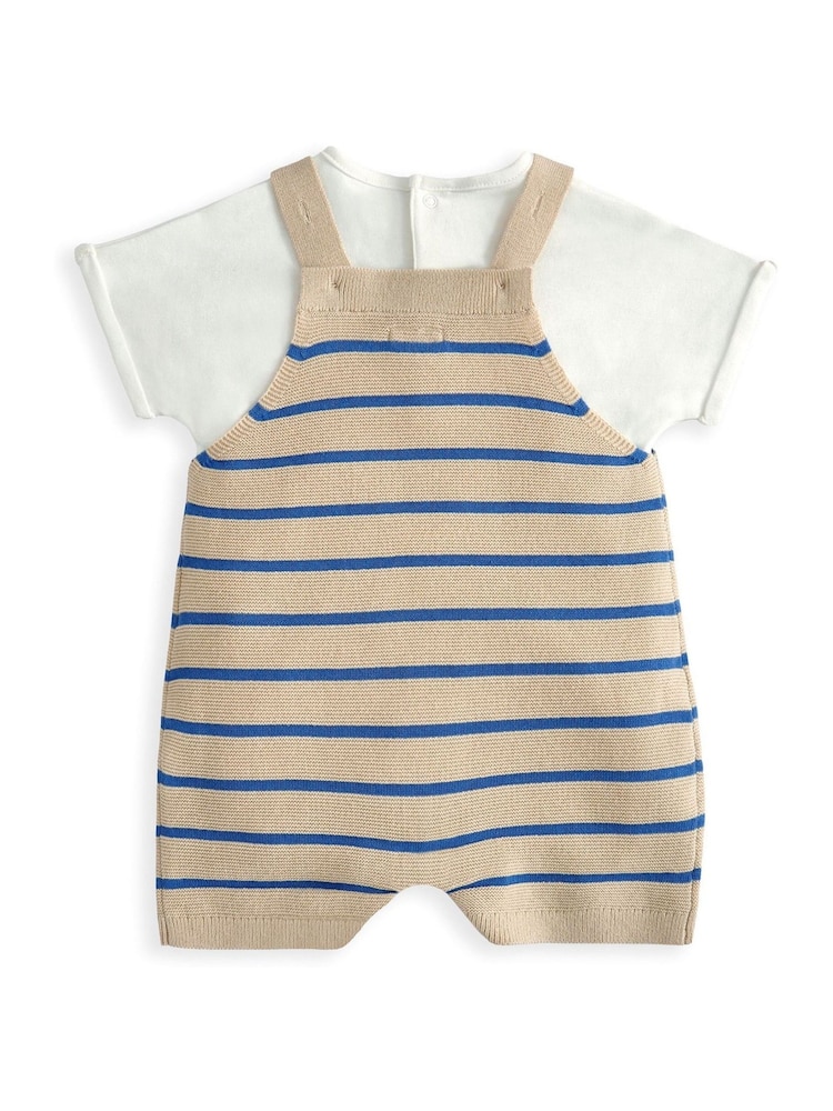Mamas & Papas Blue Lobster Knitted Dungarees & T-Shirt Set - Image 2 of 4
