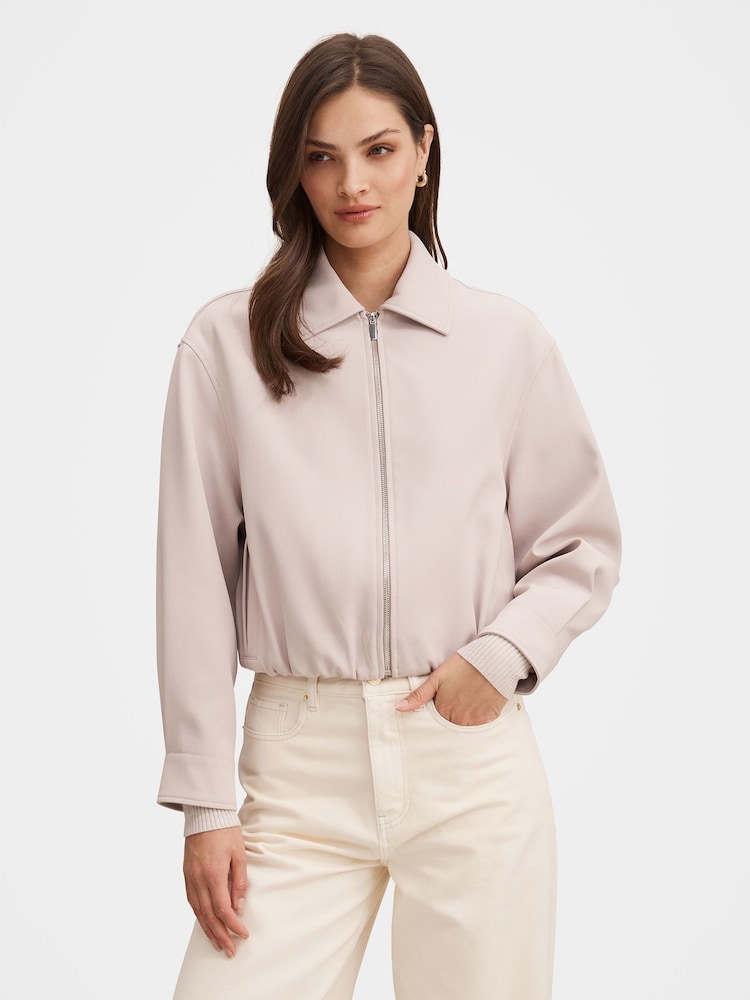 Forever New Cream Alexia Top Collar Jacket - Image 1 of 5 Forever New Cream Alexia Top Collar Jacket - Image 1 of 5
