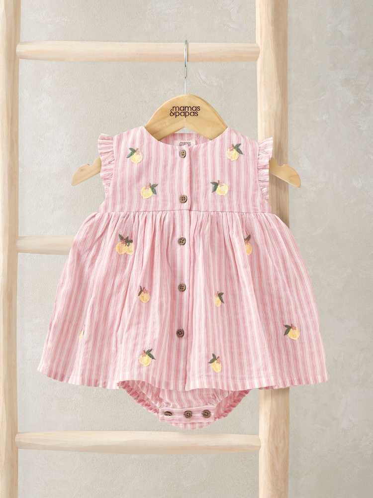Mamas & Papas Lemon Embroidered Dress - Bild 1 von 1