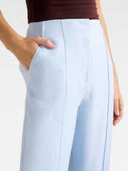 Forever New Blue Pure Linen Posey Wide Leg Trousers - Image 3 of 5