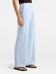 Forever New Blue Pure Linen Posey Wide Leg Trousers - Image 4 of 5