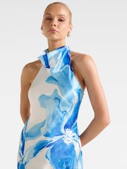 Φόρεμα μάξι με ψηλό λαιμό από σατέν Clementine για πάντα - Εικόνα 3 από 4