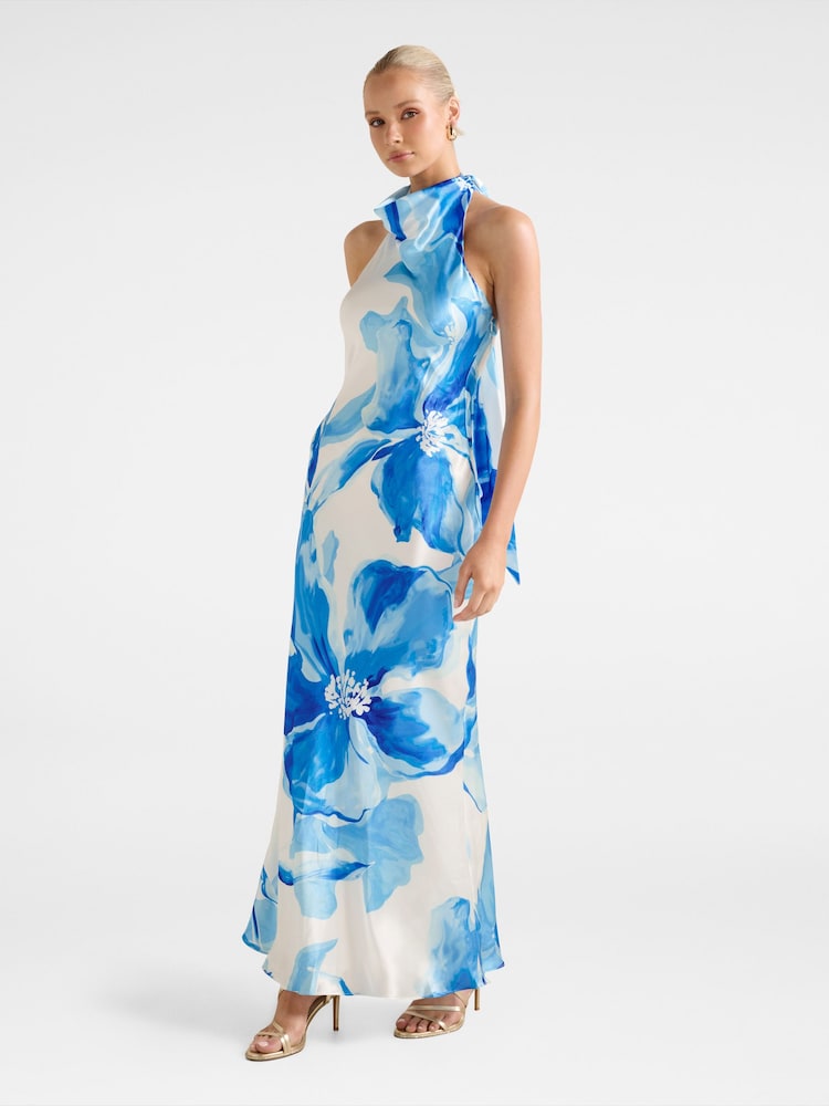 Φόρεμα μάξι με ψηλό λαιμό από σατέν Clementine για πάντα - Εικόνα 4 από 4