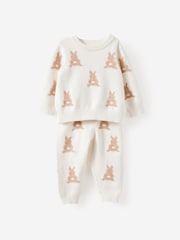 Cotton On White Bundle Raglan Knit Jumper & Leggings Set - Image 1 of 6