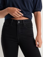 Good American Black Soft Tech Good Legs Straight Jeans - Image 3 of 6