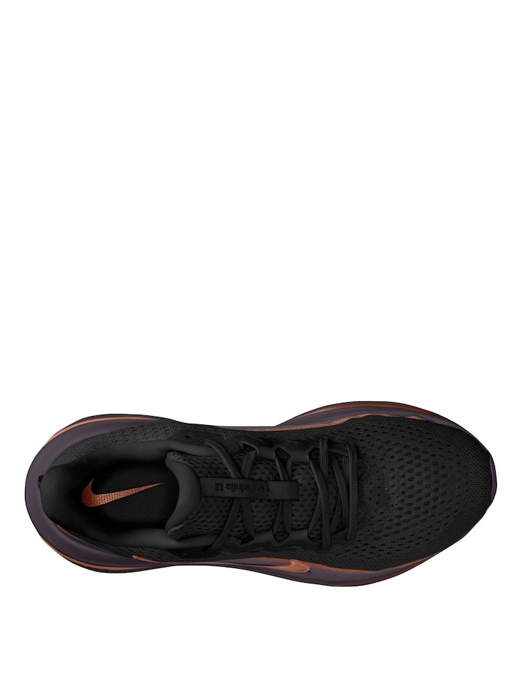 Nike Black Metallic Winflo 12 Road Running Trainers - Image 2 of 3