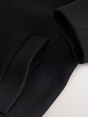 Black Muscle Fit N. Premium Epsom Overcoat with Wool - Image 13 of 14